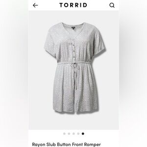 Torrid Grey Romper